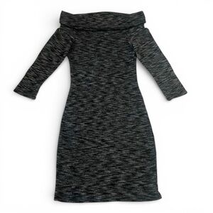 SOPRANO Women’s Charcoal Grey Long Sleeve Sweater Dress Size Medium